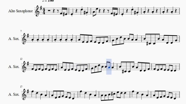 Alto Sax Sheet Music: How to play Can Can by Jacques Offenbach смотреть онлайн