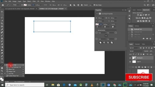 How to use Shape tool in Photoshop || Draw Rectangle, Circle or Line смотреть онлайн