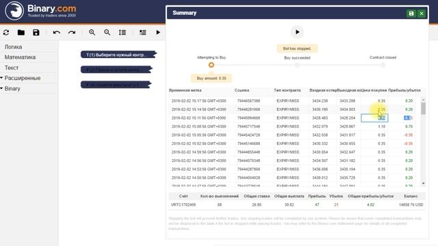 Торговый робот для БО "Орел" - тест по методу Скачок смотреть онлайн