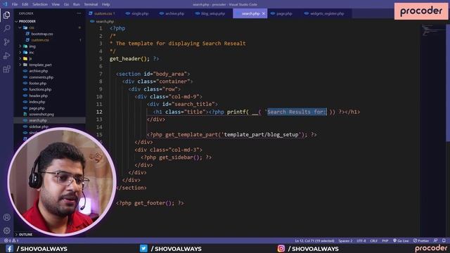 Working with WP Search Pages | WordPress Theme Development Tutorial Bangla | Part 21 смотреть онлайн
