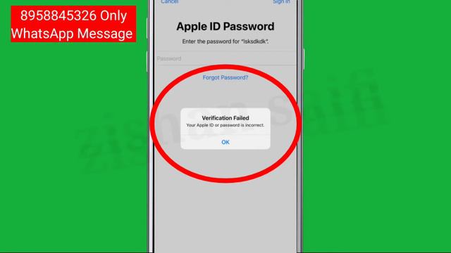 iPhone Fix Verification Failed Your Apple ID Or Password is incorrect Problem Solve смотреть онлайн