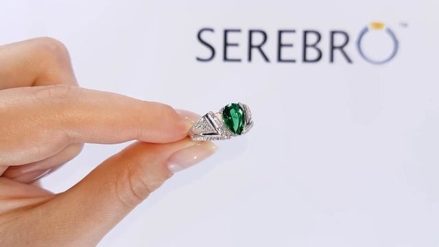 Серебряное кольцо с изумрудом нано "Мистика" К1188НИ смотреть онлайн