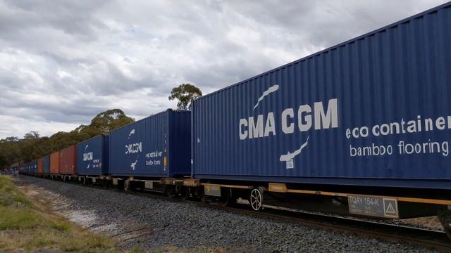 TasRail TR04 TR11 #32 Container train Native Corners Road Campania смотреть онлайн