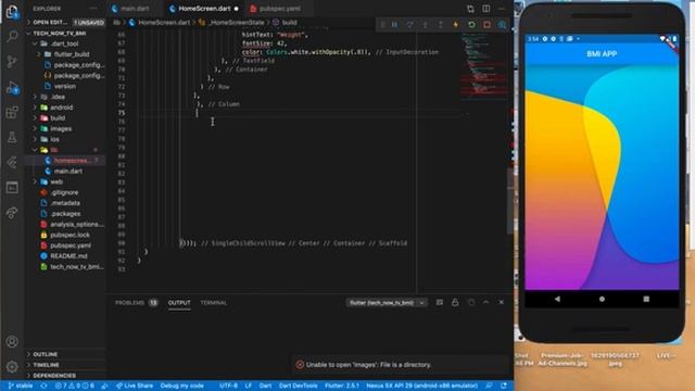 Flutter BMI Calculator App | Build From Scratch | Live Debugging | Mini App | Beginners Tutorial смотреть онлайн