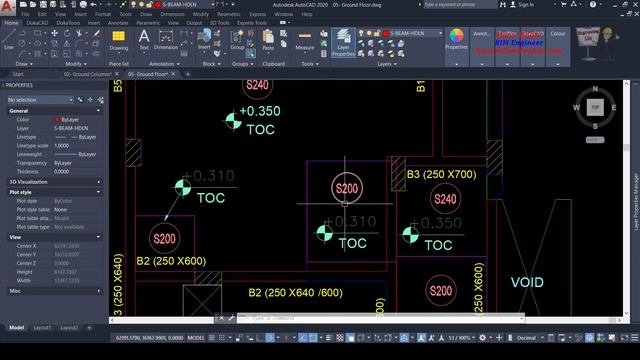 EL Concrete | CAD To Revit | Sample 1 | FULL PROJECT + QS (Foundations, Columns, Beams, Slabs..) смотреть онлайн