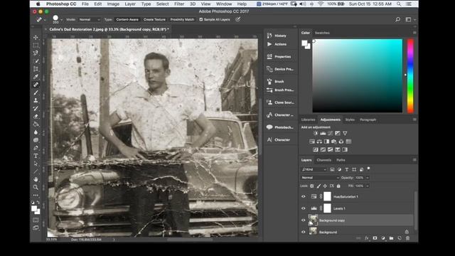 A Severely Damaged Photo Restoration (enlarged from 2"x3" to 5"x7") смотреть онлайн