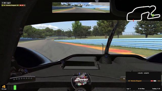 (iRacing) Cadillac V-Series.R GTP @ Watkins Glen - 1:27.128 (Glen 6H) смотреть онлайн