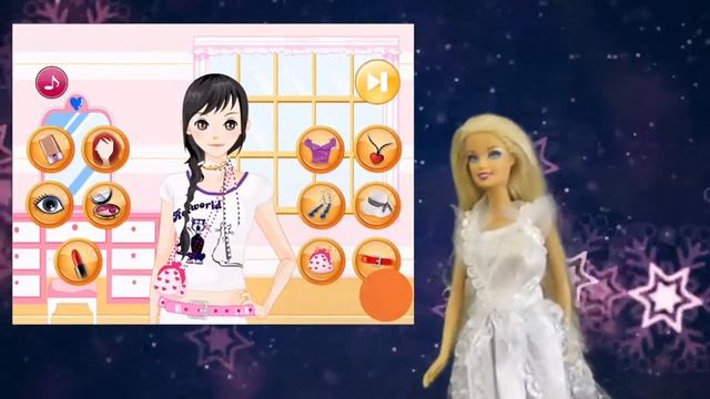 Кукла Барби играет в стилиста визажиста - Видео мультик для девочек смотреть онлайн