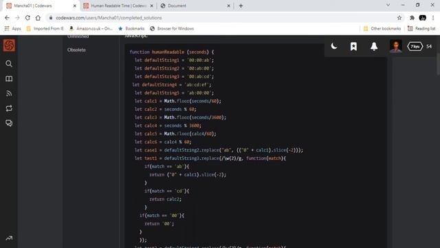 Kata 5 on Codewars: Human Readable Time (Javascript) смотреть онлайн