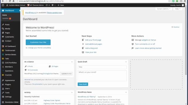 How To Update Wordpress Theme Slider For Acclaim Motor School смотреть онлайн