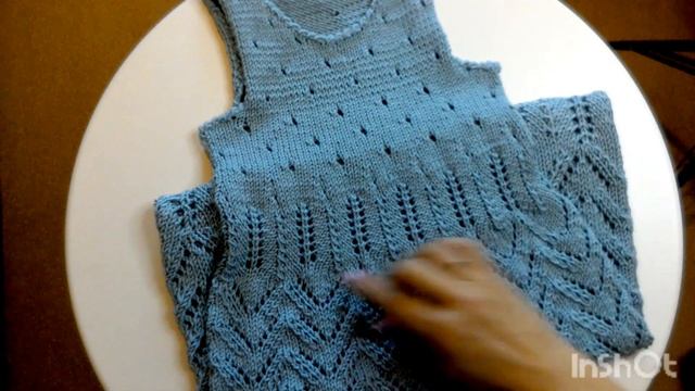 Детское летнее платье спицами для девочки 5 - 6 лет. смотреть онлайн