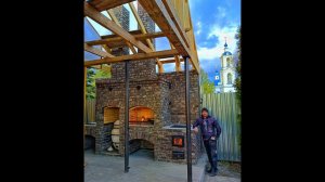 Мангал из кирпича печь под казан и тандыр