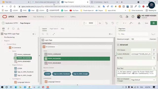 How to show and hide password In Oracle Apex? смотреть онлайн