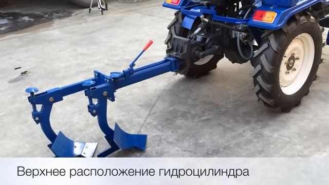 Минитрактор Скаут GS T12DIF + почвофреза + двухкорпусный плуг 220 смотреть онлайн