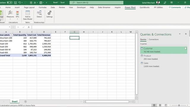Creating Measures table in Microsoft Excel Power Pivot смотреть онлайн
