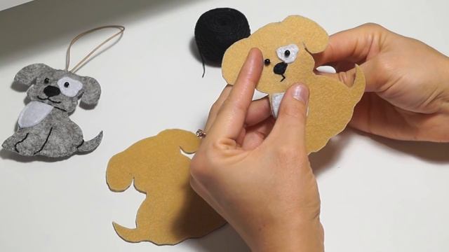 Игрушка Собачка из фетра своими руками Dog from felt #DIY How to sew / Tutorial смотреть онлайн