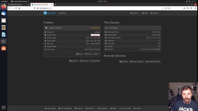 INSTALLING SYNCTHING ON A RASPBERRY PI USING DOCKER & PORTAINER - EPISODE 11 смотреть онлайн