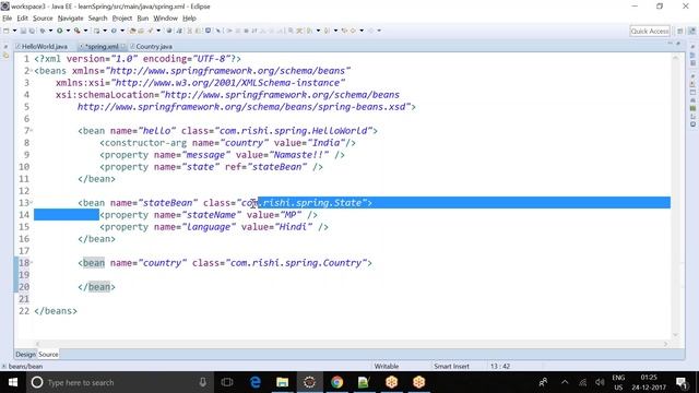 Java Spring - Constructor Arguments with Bean Reference - Session 6 смотреть онлайн