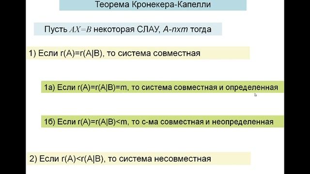 Алгебра и геометрия. Лекция 4. Системы уравнений. Утюпин Ю.В. смотреть онлайн