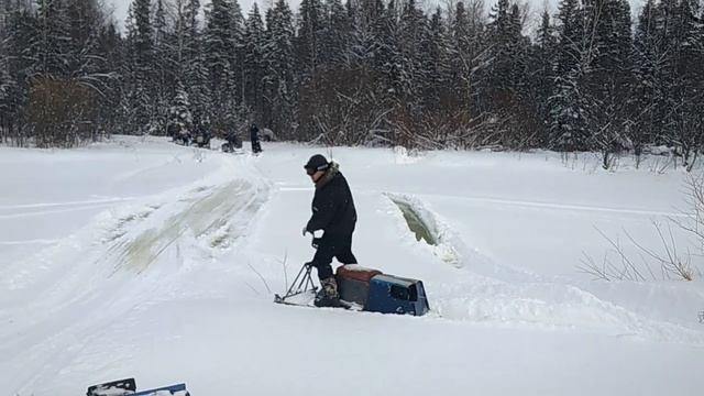 Наледь, прорыв на Проходимце.