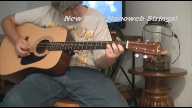 D'Addario strings and Elixir Nanoweb strings Comparison! on a Fender Acoustic guitar! смотреть онлайн