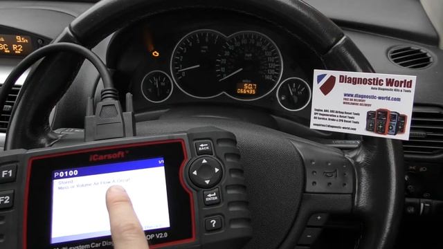 Easy OP v2.0 Vauxhall check engine warning light diagnose & Reset with iCarsoft p0100 смотреть онлайн