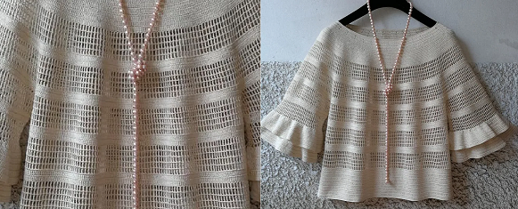 Элегантная кофточка простыми узорами крючком - Простые узоры крючком для кофточки