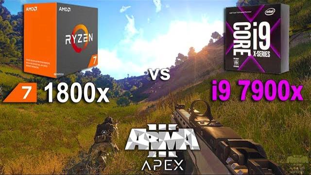 i9 7900x vs Ryzen 7 1800x in Arma 3 APEX (Ultra\Low Settings) смотреть онлайн