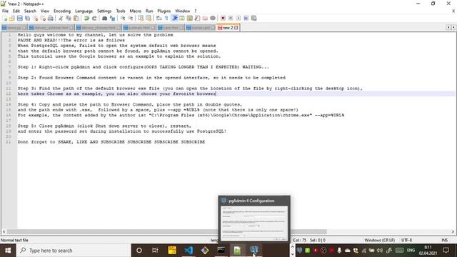 Failed to open the system default web browser. Is one installed? Pgadmin Windows solution смотреть онлайн