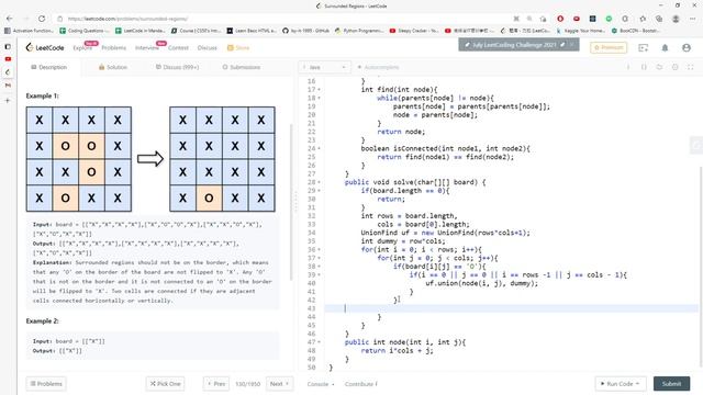 LeetCode 130 | Surrounded Regions | Union Find | Java смотреть онлайн