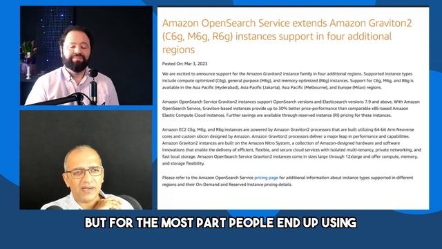 Amazon OpenSearch extends to Graviton 2 in four additional regions смотреть онлайн