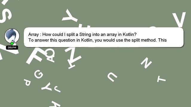 Array : How could I split a String into an array in Kotlin? смотреть онлайн