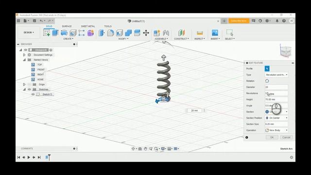 Fusion 360 - Tutorial - Coil смотреть онлайн