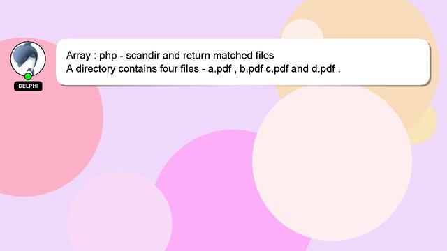 Array : php - scandir and return matched files смотреть онлайн