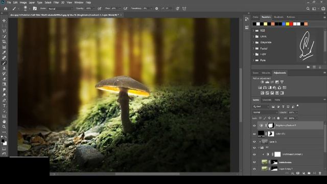 Mushroom Lamp Photoshop Manipulation смотреть онлайн