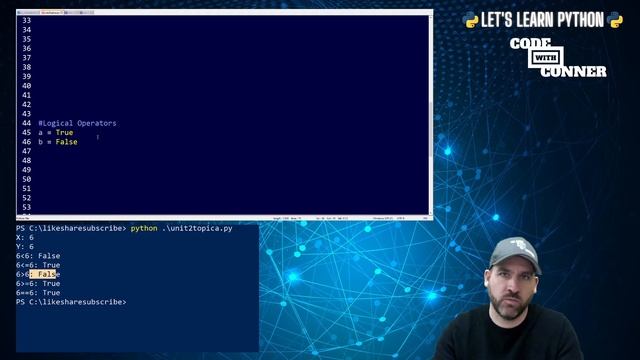 Let's Learn Python - Booleans, Conditional and Logical Operators - Unit 2 Topic 1 смотреть онлайн