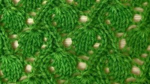 Ажурный узор спицами*ажурные листики