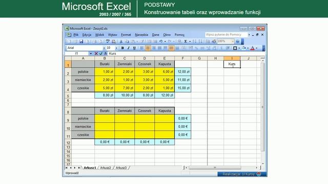 Microsoft Excel 2003/ 2007/ 365 - kurs dla początkujących смотреть онлайн