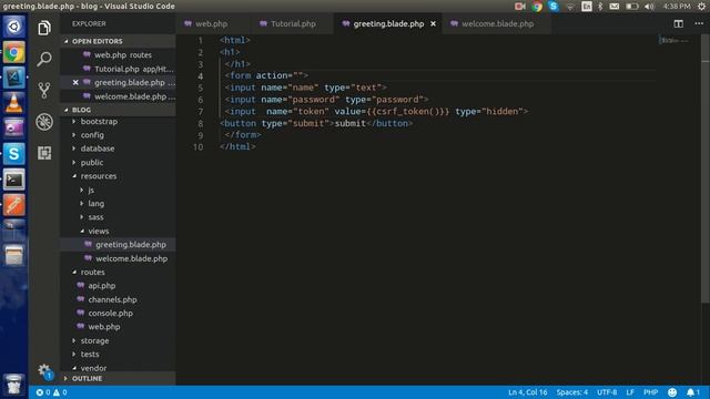 Laravel 5.7 tutorial #7 submit form смотреть онлайн