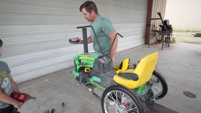 Our new kids tractor is TOO FAST | Using tools to fix broken tractor | Tractors for kids смотреть онлайн