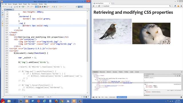 Beginner jQuery Tutorial 17 - Retrieving and Modifying CSS Properties смотреть онлайн
