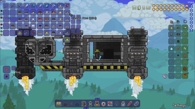 Traveling Merchant Spaceship | Cyberpunk Spaceship | Terraria Speed Build смотреть онлайн