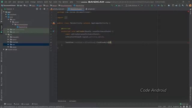 ADDING TEXT DOCUMENT || ANDROID STUDIO(version 3.6) || JEEVAN R смотреть онлайн