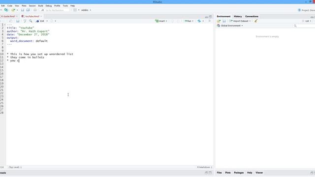 How to Set Up Unordered Bulleted List for Markdown in R. [HD] смотреть онлайн