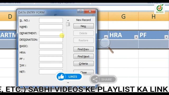 Create Data Entry Form in Ms Excel 2021 || Excel UserForm -Without Code Or VB Application смотреть онлайн