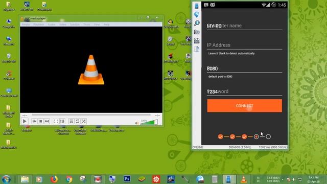 VLC Media Player Is Streaming From Android.