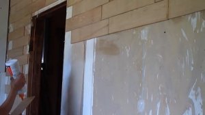Отделка стен деревом, ремонт женскими руками Wall decoration with wooden boards