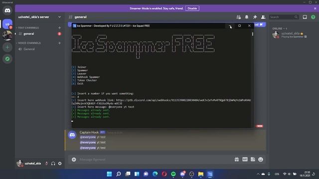 discord webhook spammer смотреть онлайн