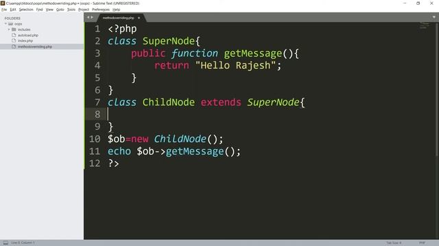 Method Overriding In PHP | Polymorphism In PHP | Inheritance in PHP | Object Oriented PHP tutorial смотреть онлайн