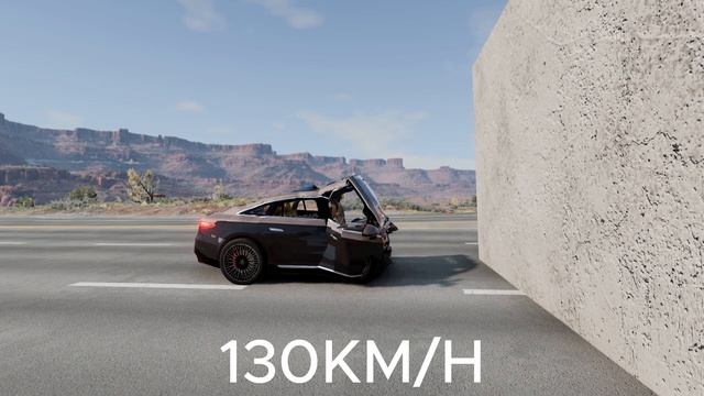 BEAMNG DRIVE - MERCEDES EQS CRASH TEST смотреть онлайн